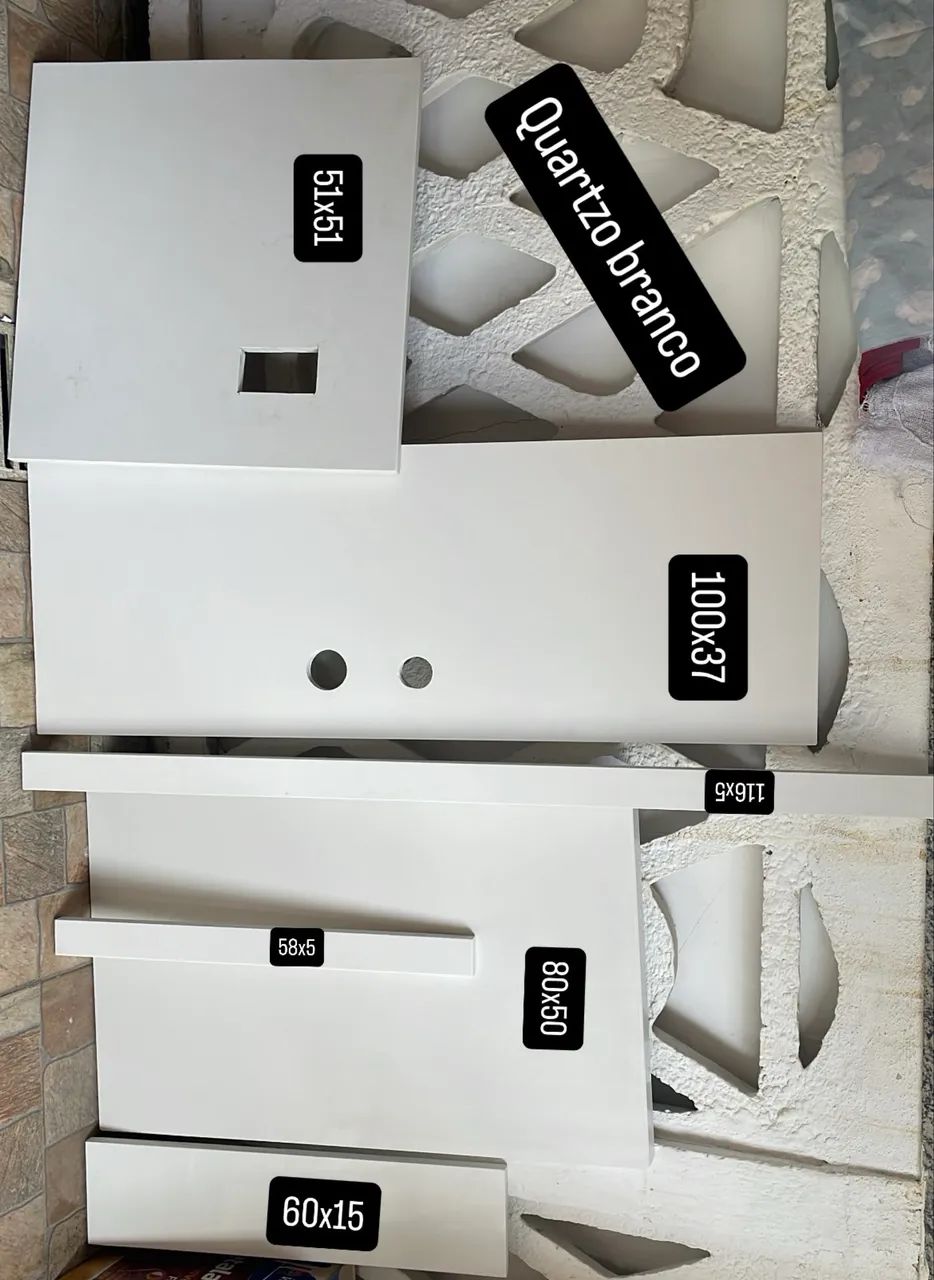 Kit Pedra Quartzo branco