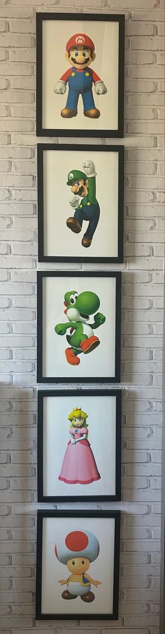 5 quadros do super Mario bros