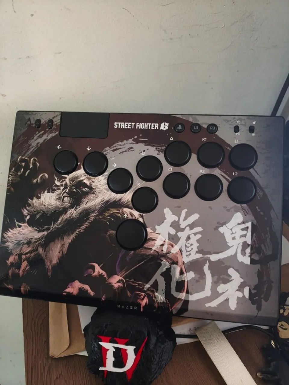 Controle hitbox, Razer kitsune akuma edition, versão rara e