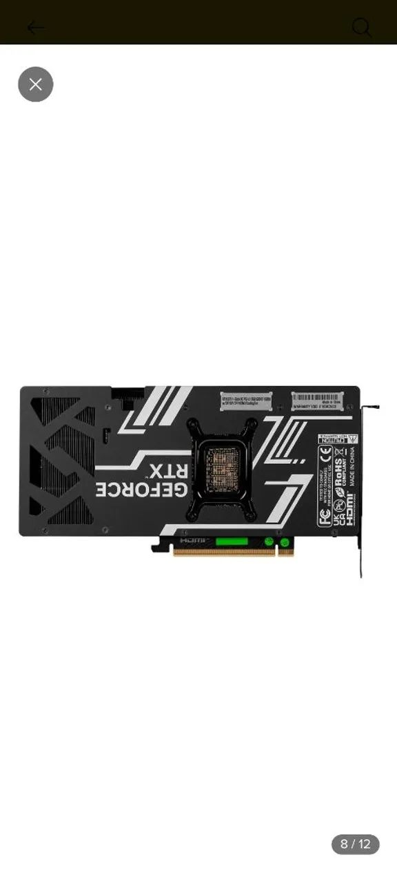 Placa de Vídeo Galax RTX 5070 12GB GDDR7 6144 Núcleos 2K. (Apenas retirada nao envio)