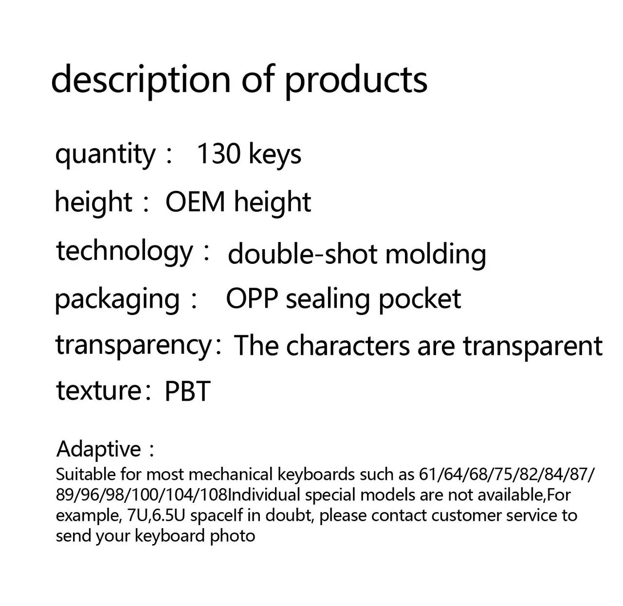 Keycaps pudding brancas PBT OEM 130 unidades - Foto 5