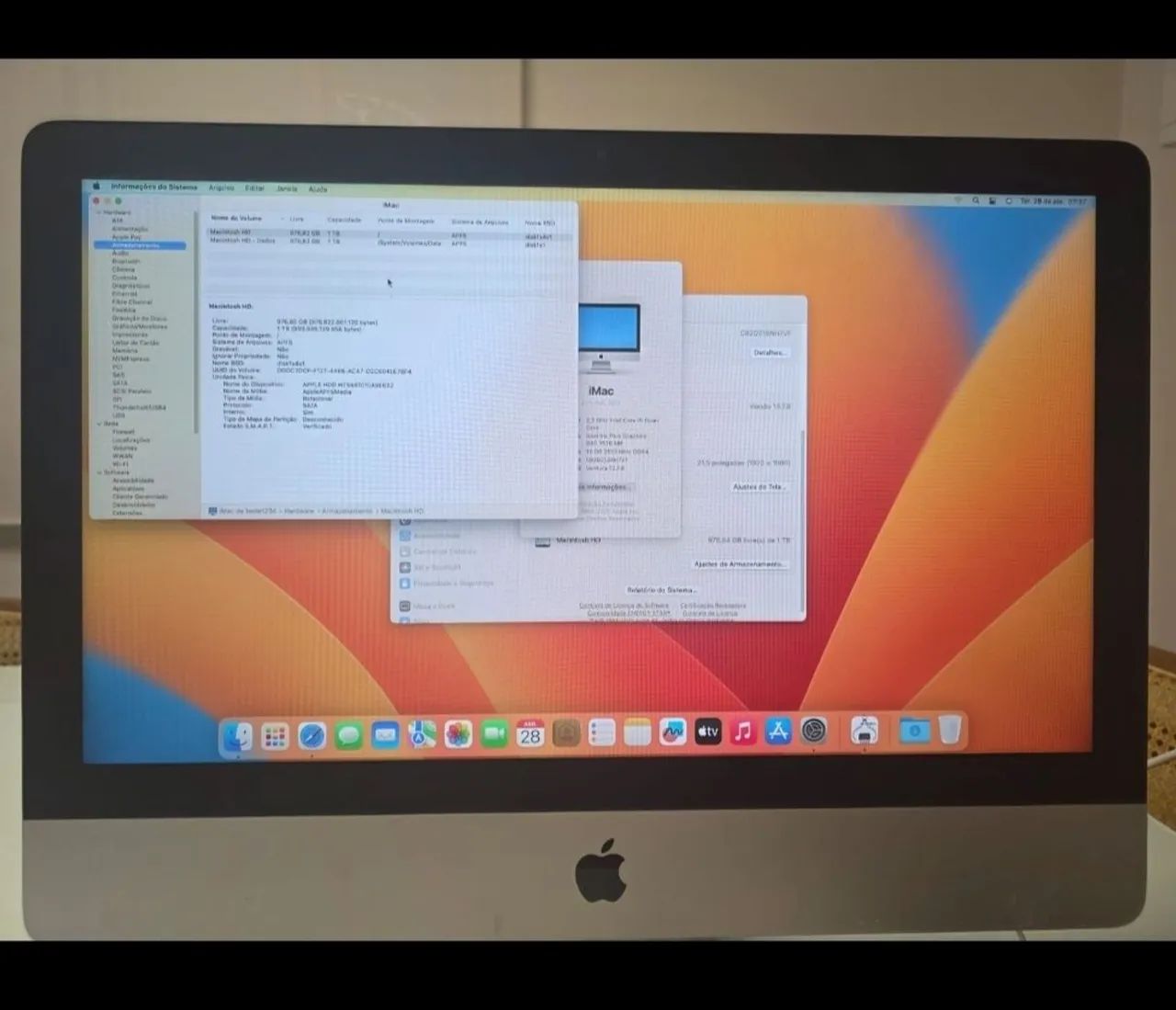iMac 2017 seminovo 1TB HDD e Fusion Drive 16GB memoria