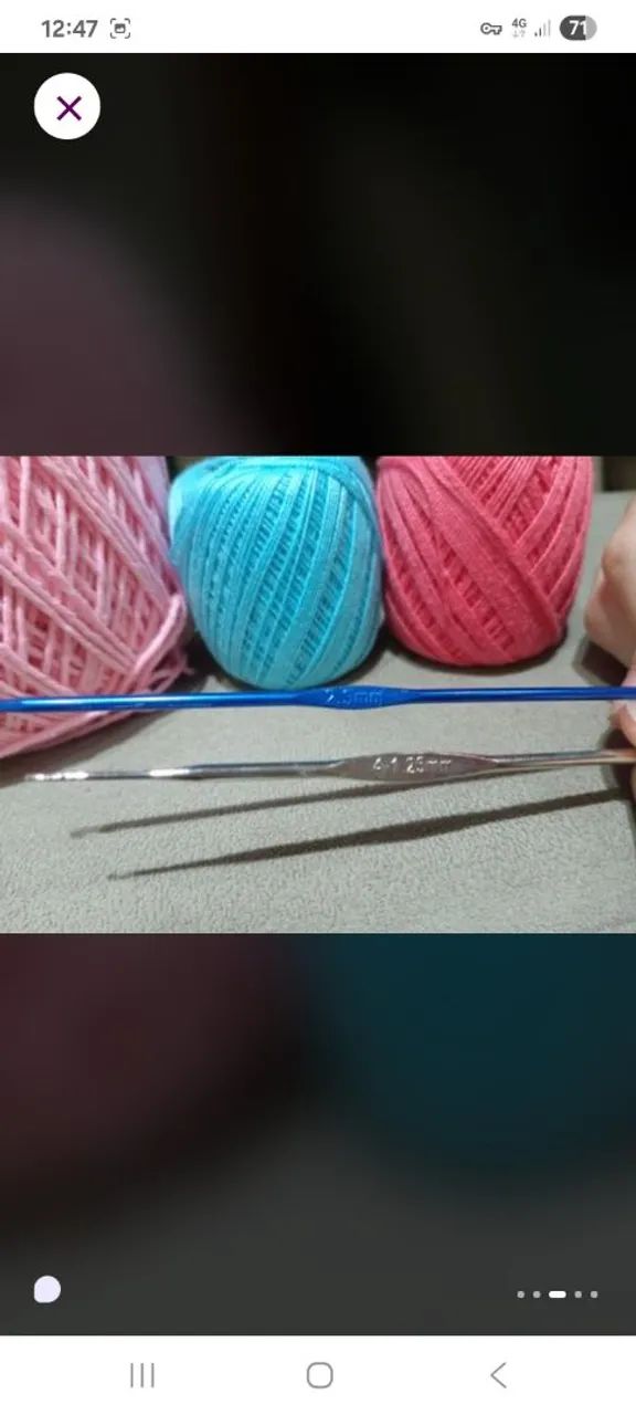 Kit linha croche e agulha - Foto 3