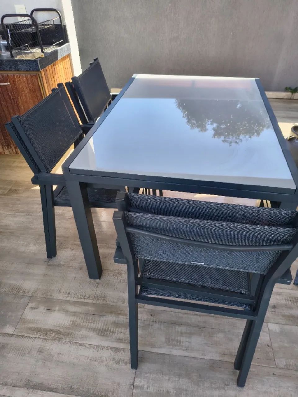 Mesa de área gourmet extensível com 6 cadeiras  - Foto 2