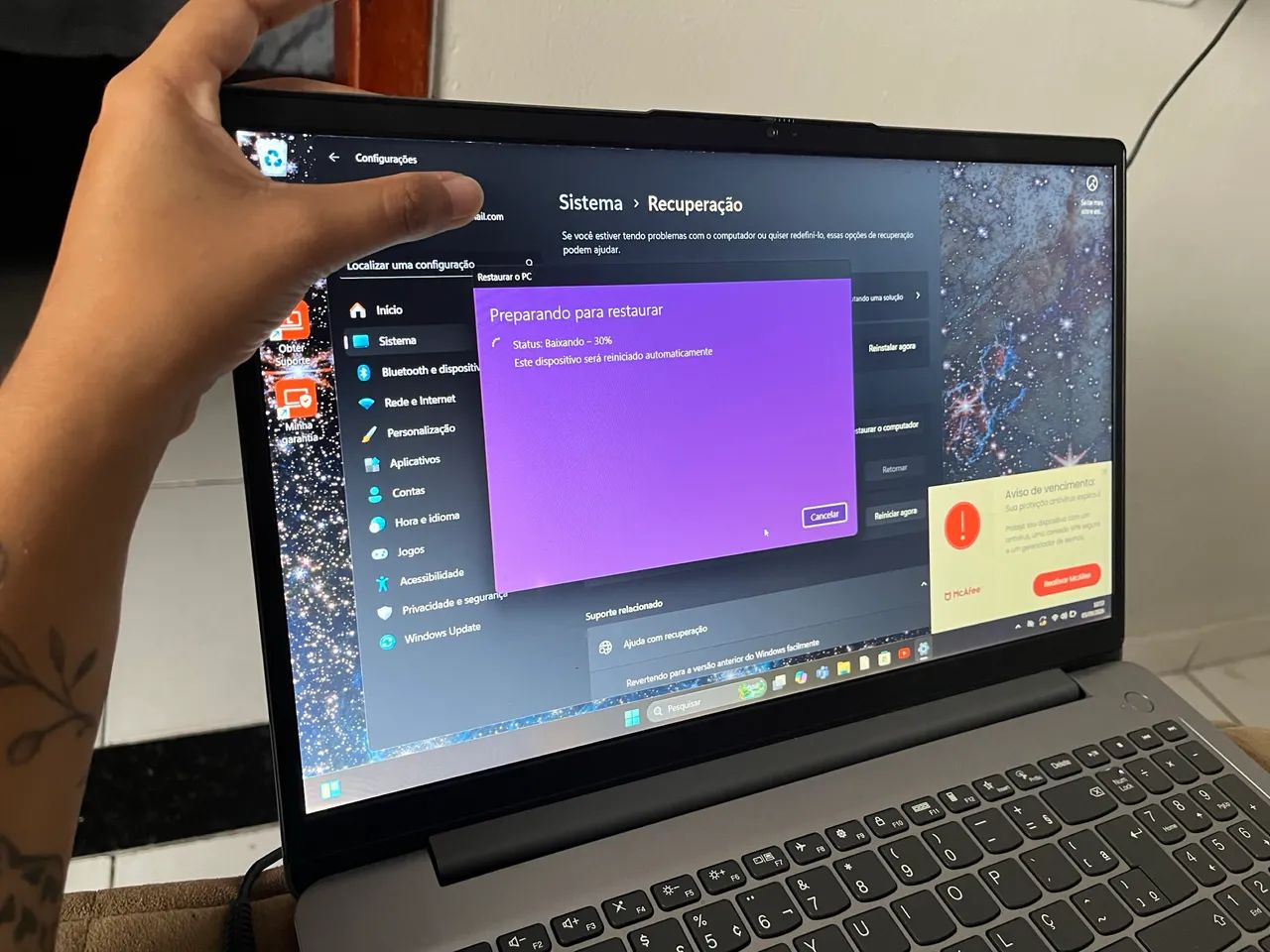 VENDO Notebook Lenovo IdeaPad 3i ? i3 11ª Geração | SSD 256GB   - Foto 5