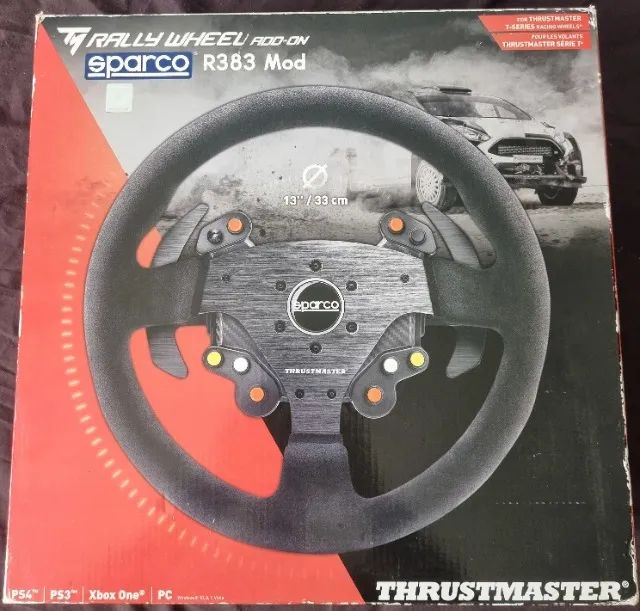 Volante Add-On Thrustmaster Sparco R383 Mod - Com Caixa e Manuais - Estado de Novo