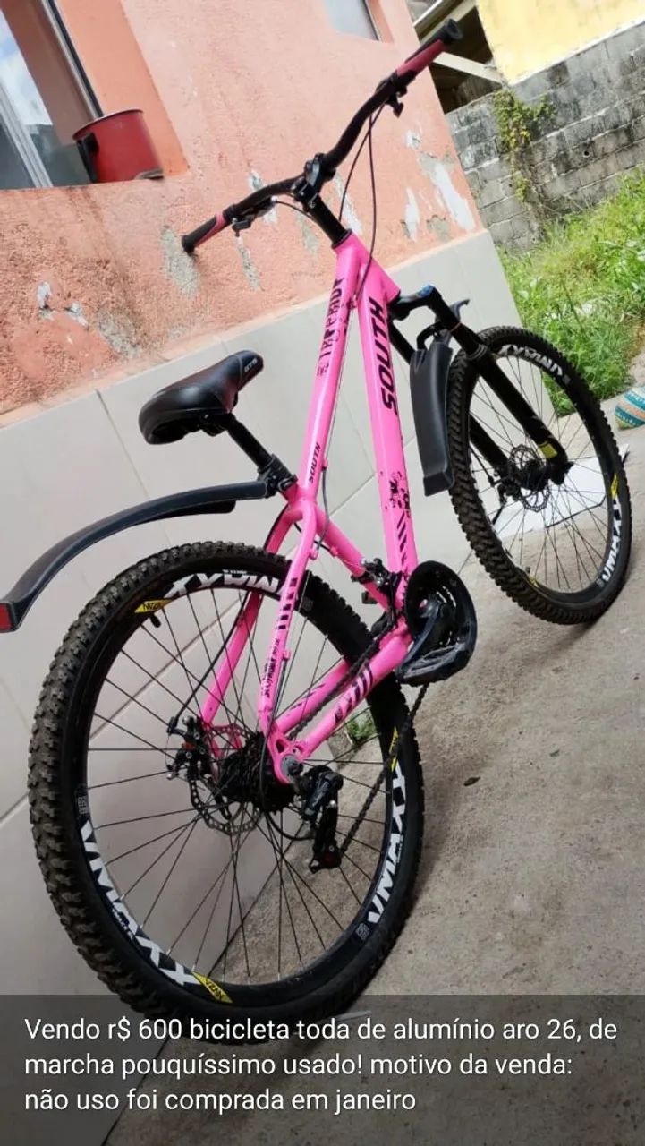 Bicicleta toda de alumínio foi comprada em janeiro 