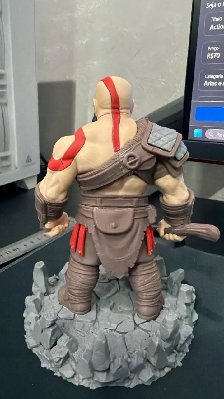 Action Figure Kratos 3D 16cm - Foto 2