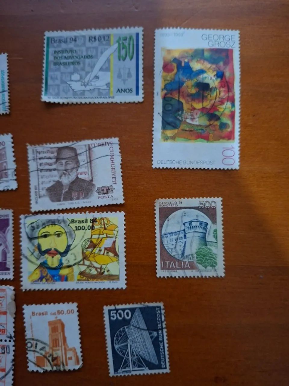 Lote de Selos Usados Nacionais e Internacionais - Coleção Variada - Foto 3