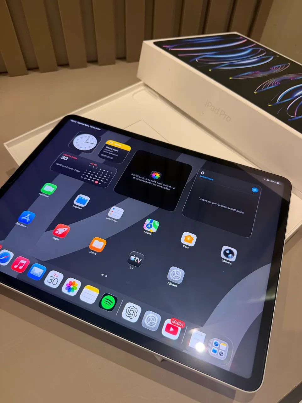 iPad Pro 12,9? 6ª Geração M2 2TB Wi-Fi + Apple Pencil Original  - Foto 5