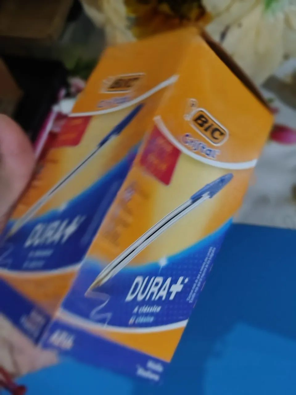 Caixa de canetas bic azul - Foto 3