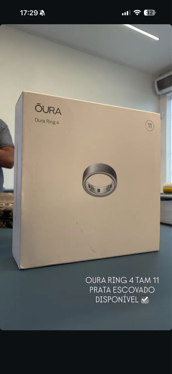 Oura ring 4 Brushed Silver tamanho 11