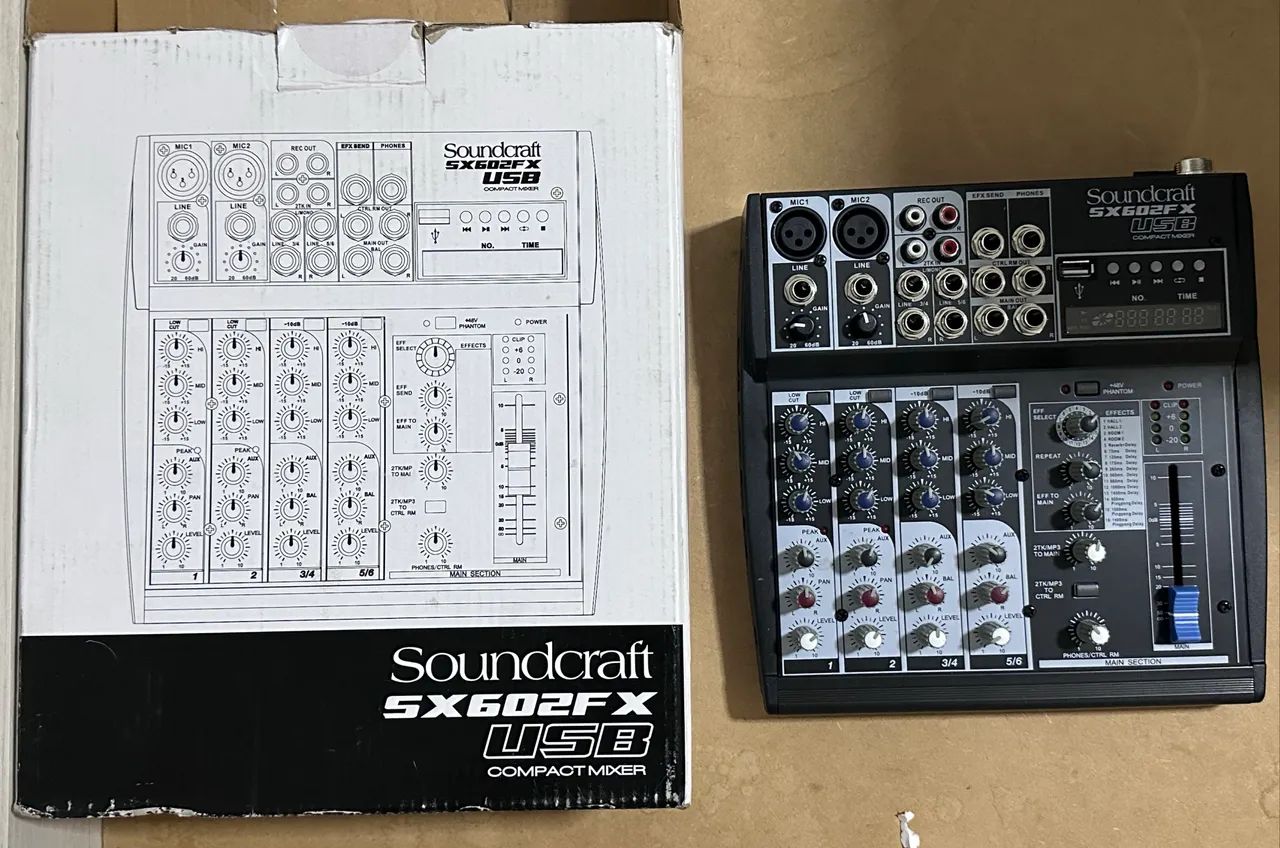 Mesa de som 8 canais - Soundcraft - NOVA - Foto 4