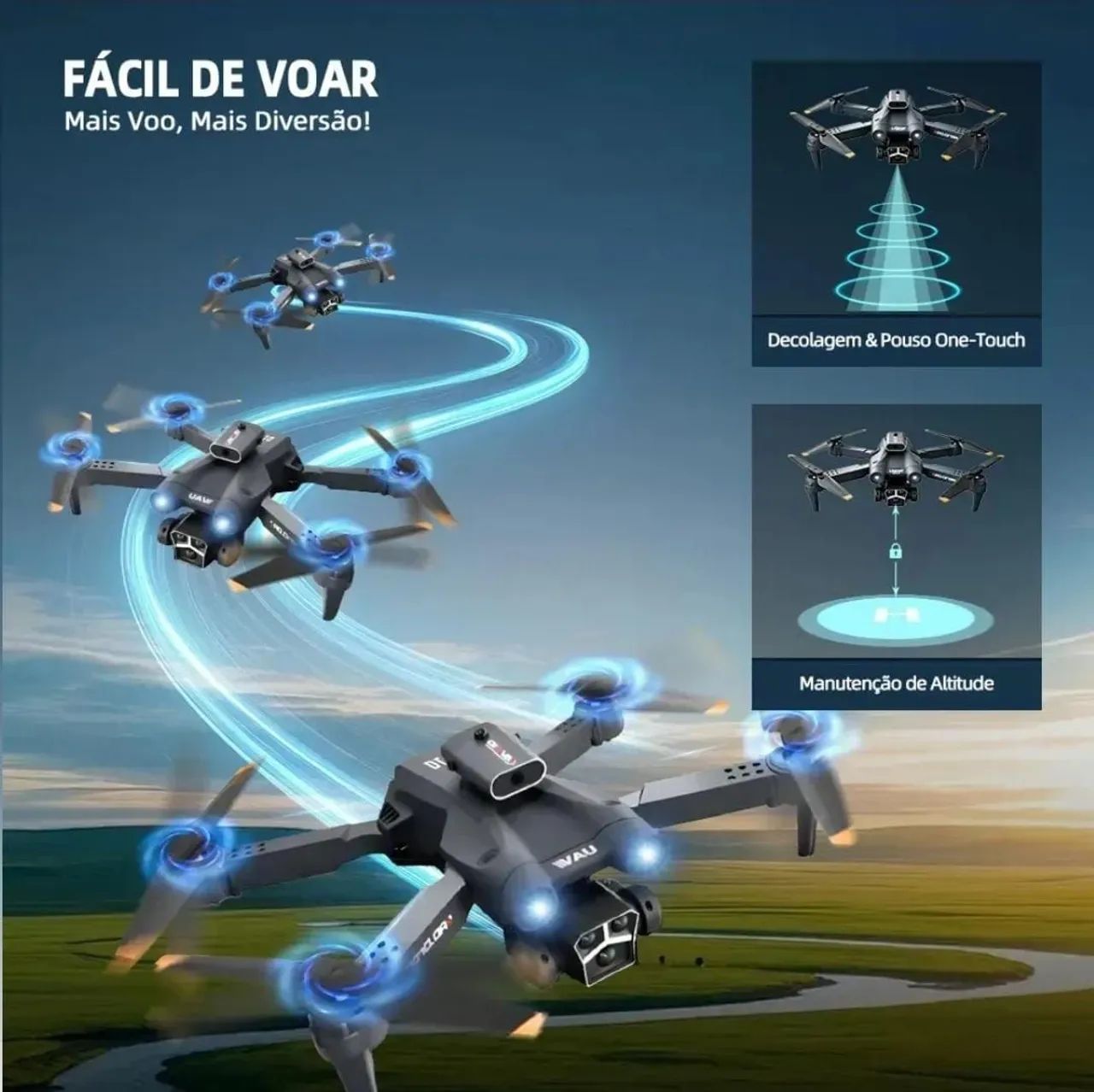 DLI DRONE M3 QUADCOPTER DOBRÁVEL - Foto 5