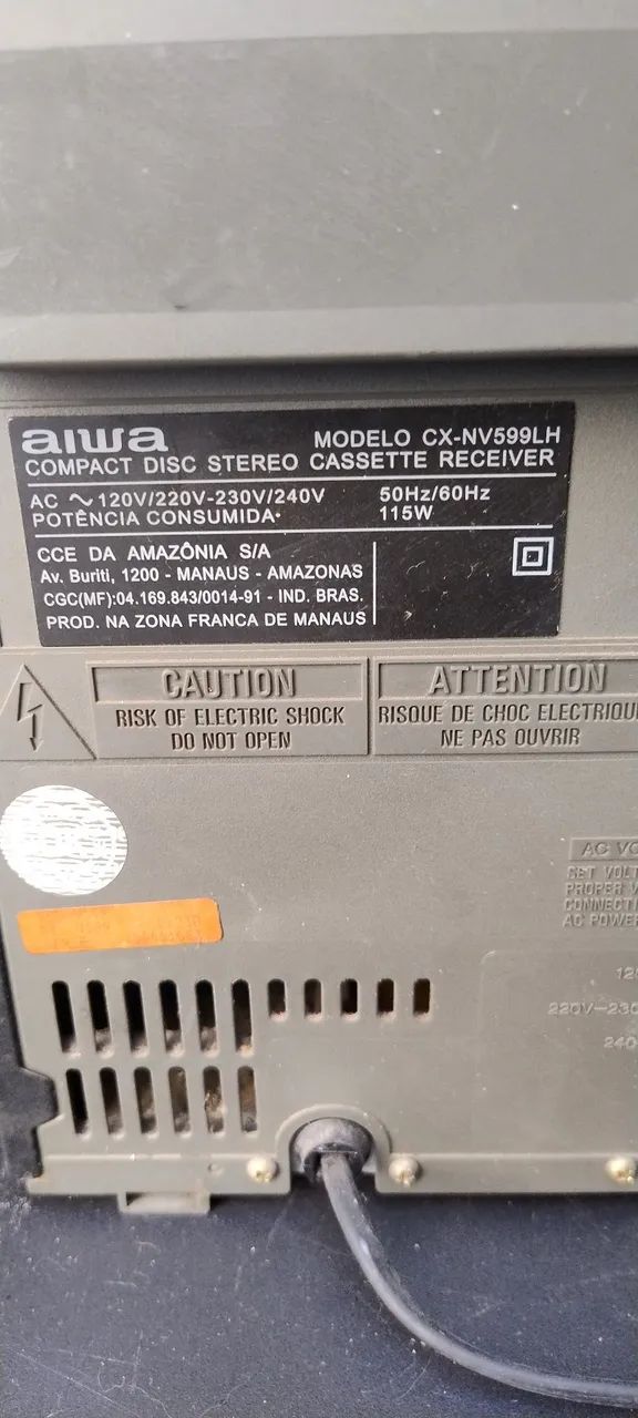 Aiwa nsx-v599 - Aparelhos de Som - Vila Buenos Aires, São Paulo