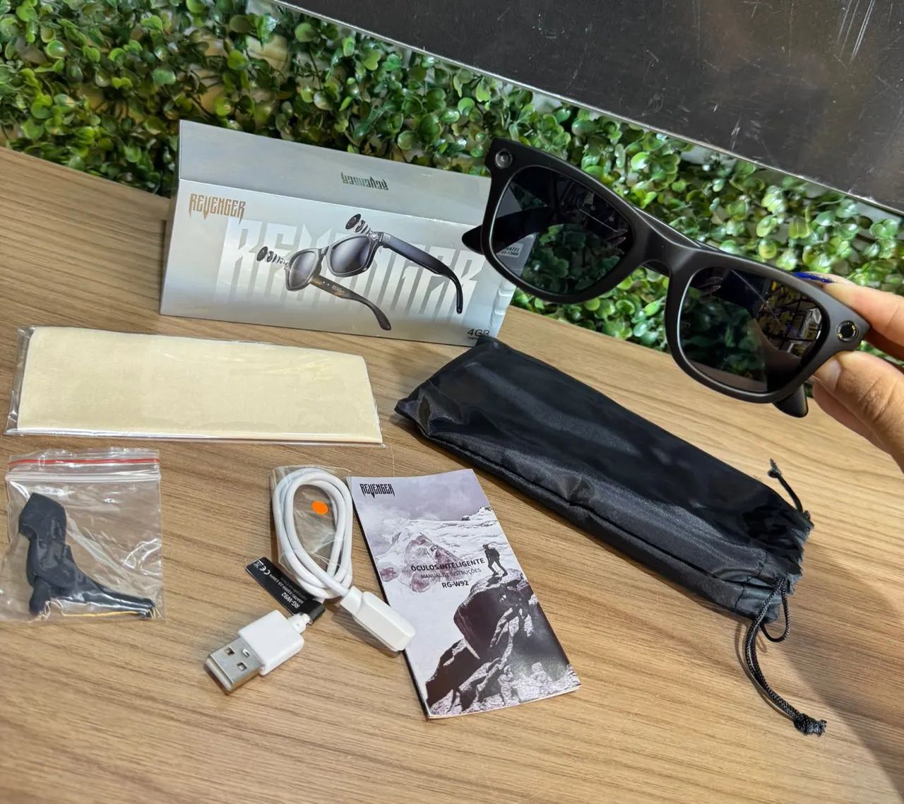 Óculos com inteligência IA e mini camera REVENGER 
