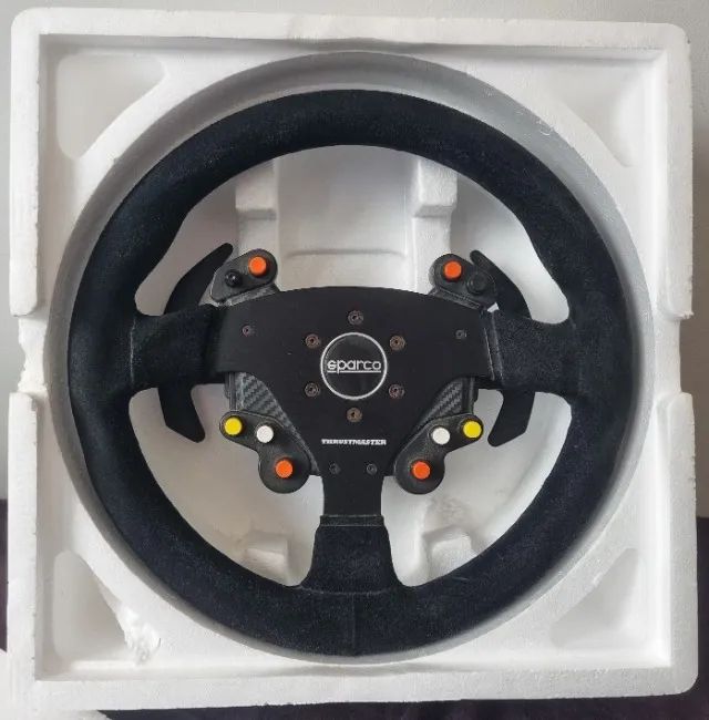 Volante Add-On Thrustmaster Sparco R383 Mod - Com Caixa e Manuais - Estado de Novo - Foto 2