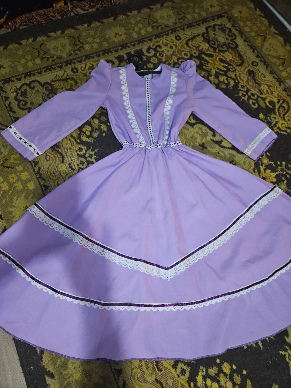 Vestido de prenda tam 10 lavanda lindo 