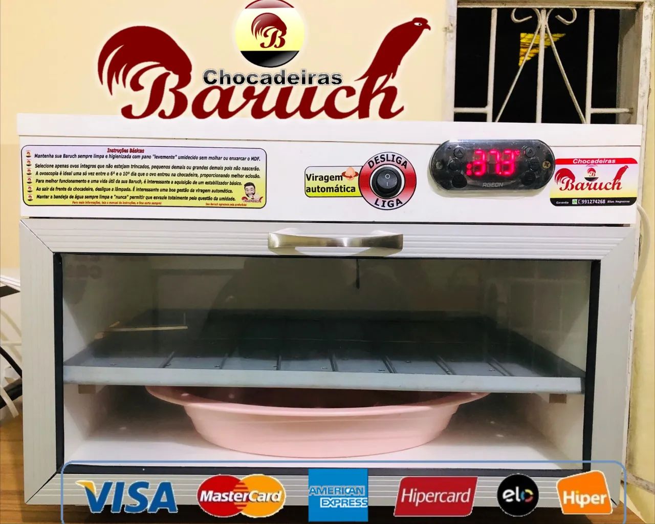  Chocadeira Baruch automática 42 ovos - Foto 2