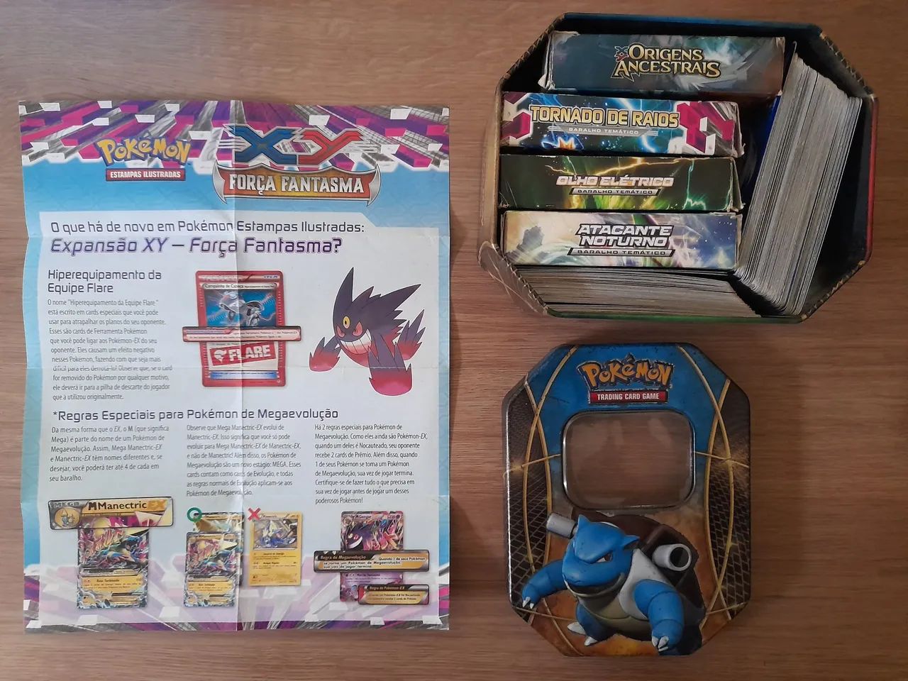 Lata Power Trio EX - Blastoise-EX e Decks de batalha com mais de 300 cartas! - Foto 2