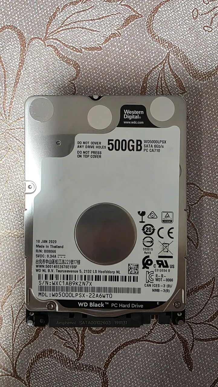 Hd 500 gb notebook 