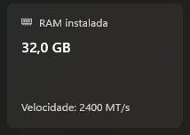 Memória RAM DDR4 32gb 