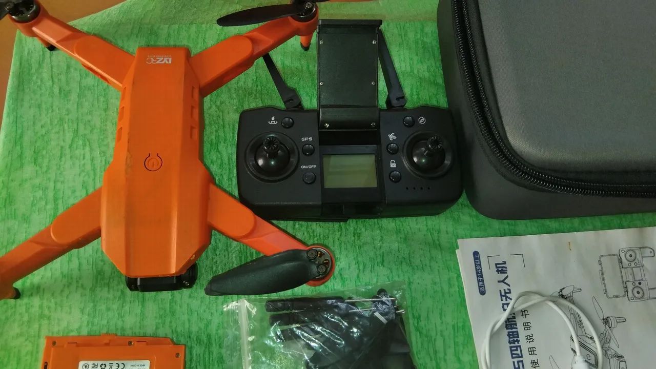 Drone L900 Laranja GPS Wi-Fi FPV com Controle e Maleta - Funcionando - Leia a Descrição