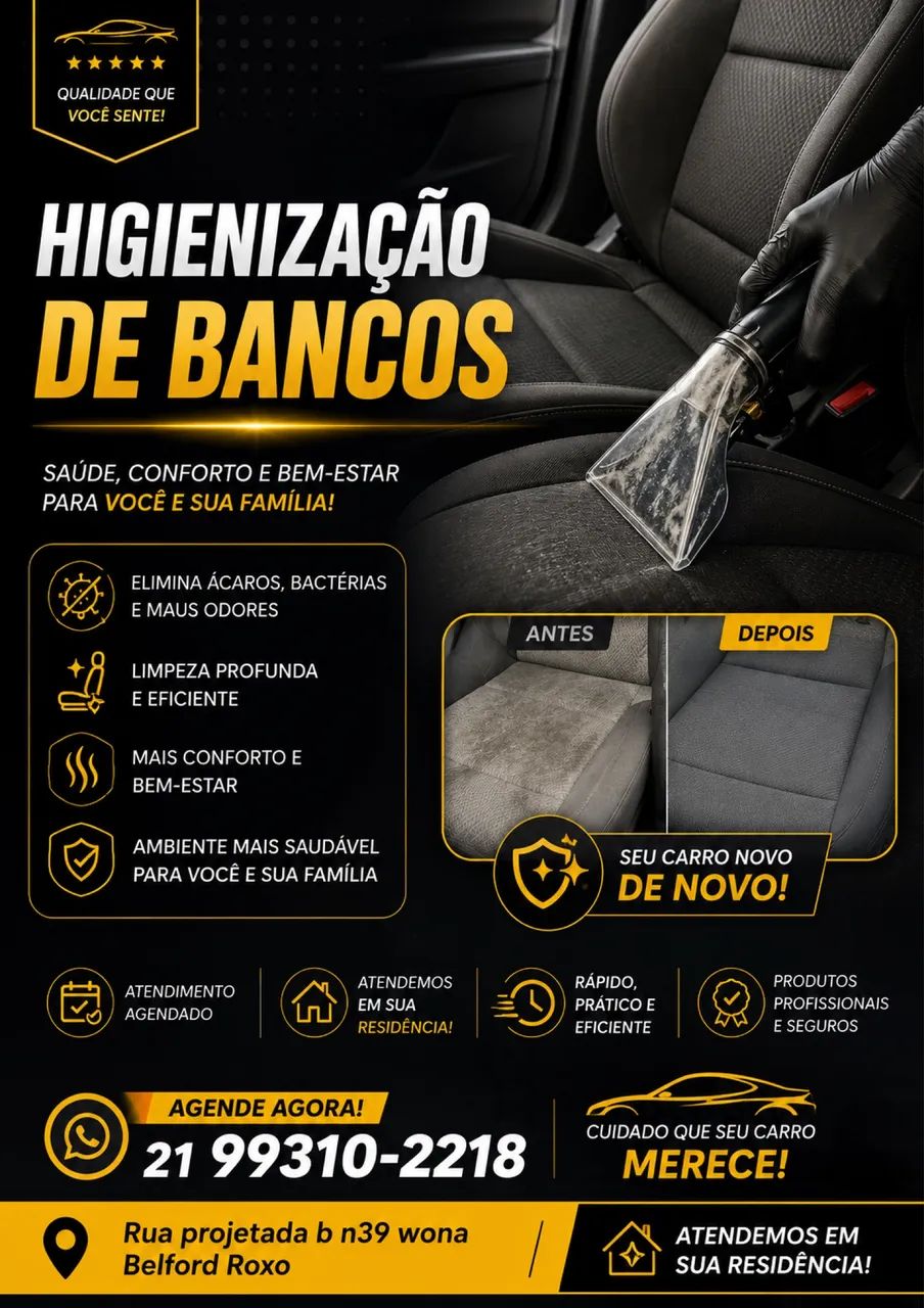 Higienização de bancos