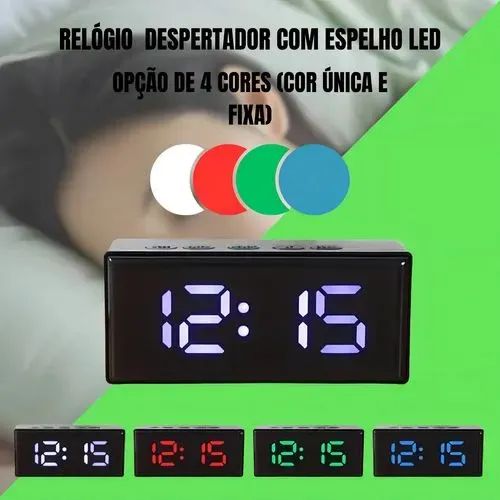 Relógio despertador digital led  - Foto 2