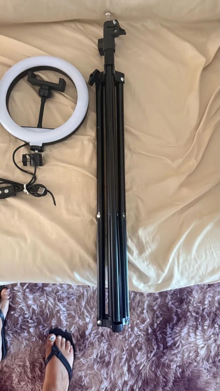 Vendo Ring light com suporte giratório 360 graus  - Foto 5