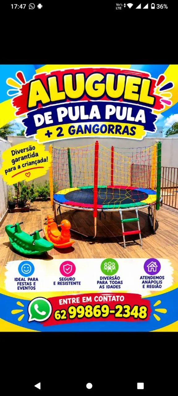 Aluguel pula pula 