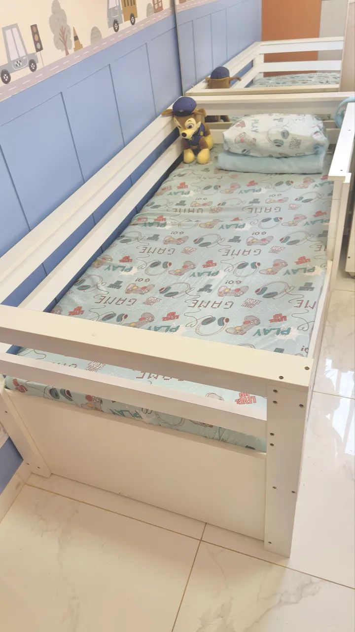 Camas MDF infantil com colchão 