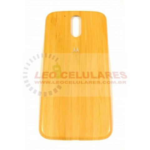 Tampa Traseira Bambu Moto G4 Plus XT1640 Original