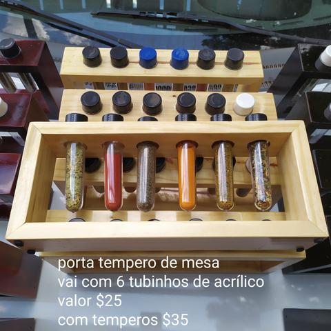 Porta tempero de madeira - Foto 2