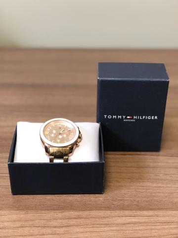 relogio rose tommy hilfiger