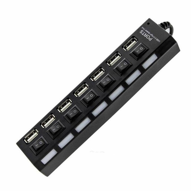 Hub Usb 7 Portas extensão Usb 2.0 com Chave Lif - Foto 3