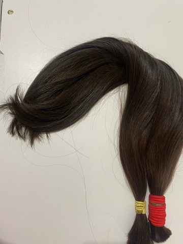 Cabelo humano de 45-50 cm liso ou levemente ondulado  - Foto 4