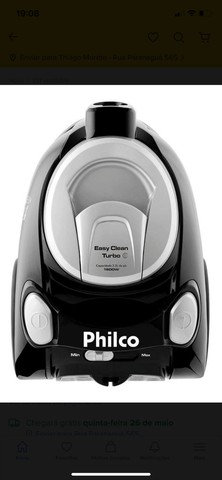 Aspirador de pó Philco Easy Clean Turbo 2.2L preto e prata 110V