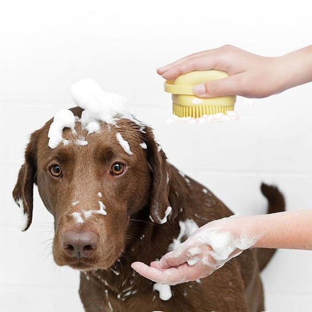 Escova macia de silicone para animais de estimação
