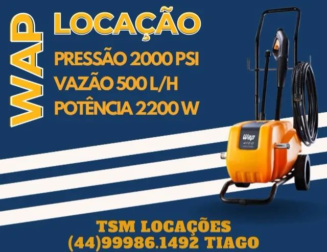 Locação - Lavadora de alta pressão WAP. Alugar/Aluguel. (Maringá)(Sarandi) - Foto 6
