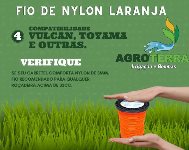 Fio de Nylon Laranja - Foto 3