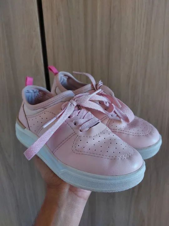 Tênis rosa infantil tamanho 29