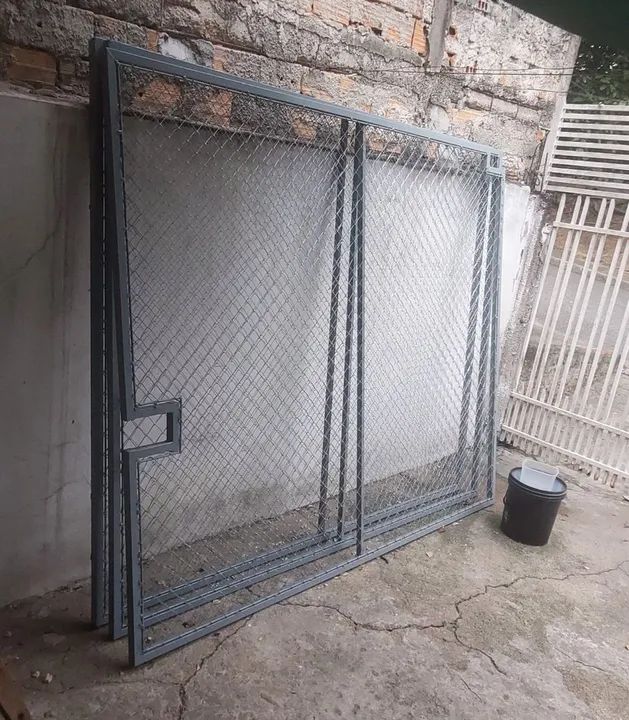 Portão 3 peças juntas ou divisoria de ferro galvanizado