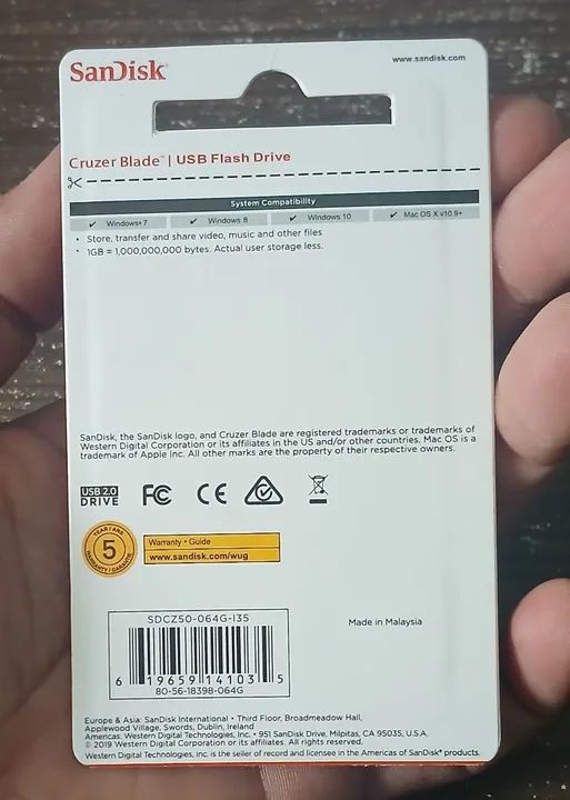 Pen Drive SanDisk 64GB USB 2.0 - Foto 2