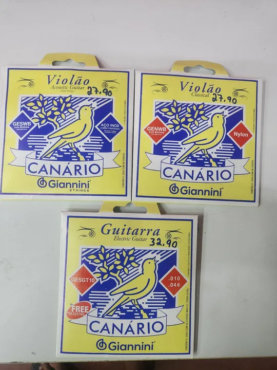 Cordas para Violão Giannini Canário - Nylon, Aço e guitarra 
