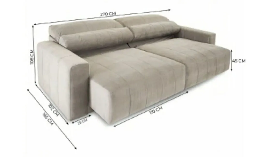 R$650,00 SOFÁ CAMA HERVAL MOOVE usado; lindo para enfeitar sua sala! USADO