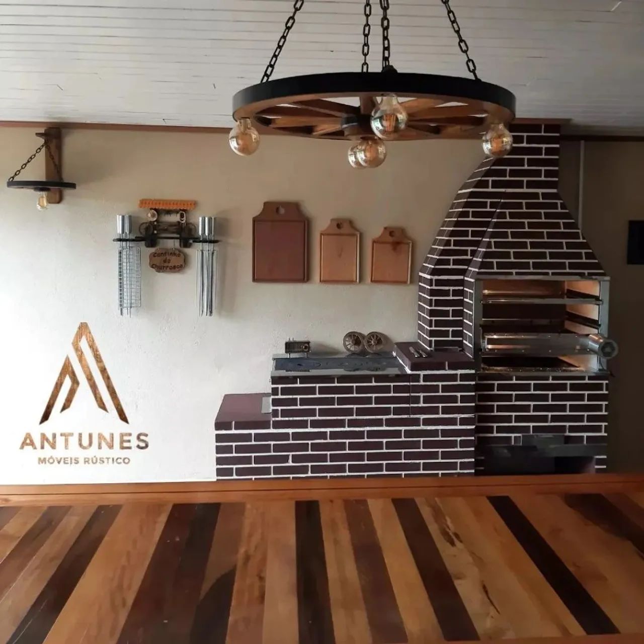 Luminária Retrô, Épica Roda De Carroça, Fazenda Sítio Lustre 70cm - Foto 4