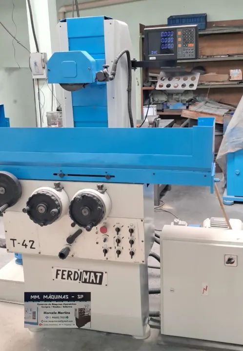 retifica plana ferdimat t 42 ano 1986 completa com digital 02 eixos novo - Foto 6