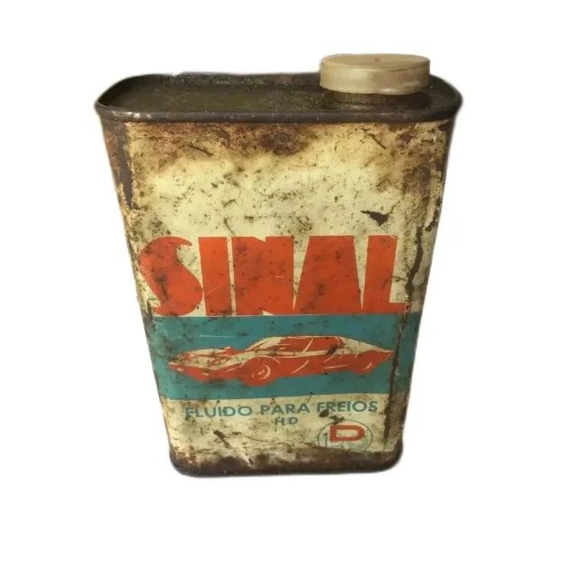 Lata De Fluido De Freio Sinal Cheia Lacrada Antiga