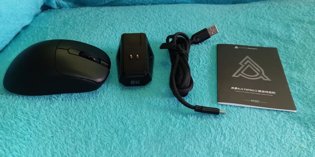 Mouse Gamer AJAZZ 179 PRO, Com Dock, Wireless 8K Sem fio Tri-Mode, Sensor 3395 - Foto 2